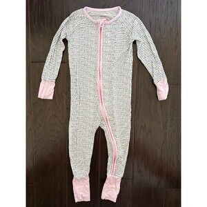 Little Sleepies Pink Dot Bamboo Romper Pajamas
